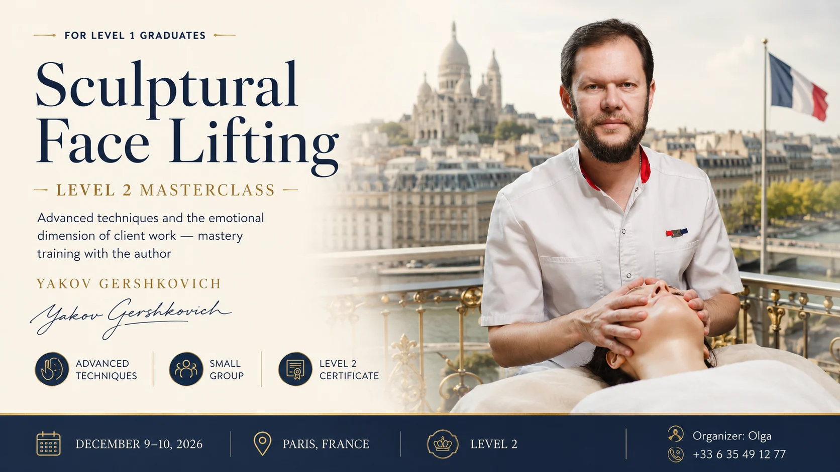 Sculptural Face Lifting Seminar with Yakov Gershkovich — Paris, 9–10 December 2026